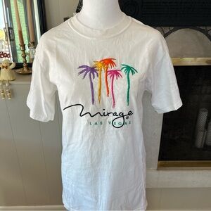 Mirage Las Vegas multicolored and white palm tree tee